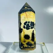 329g Natural Ink Painting Stone Quartz Tower Point Obelisk Mineral Specimen