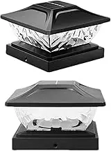Solar Fence Light - Solar Powered Pillar Light | Waterproof Solar Powered Fence Lights | 2 Modes Outdoor LED Light for Landscape, 2