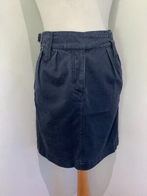 YMC Canvas Work skirt UK 10 NEW Cargo navy straight high waist chore belt