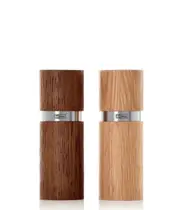 Textura Pepper and Salt Mill Set (Dark and Light Oak) - 15cm