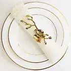 4pcs Napkin Holder Exquisite Table Decor Exquisite Household Napkins Rings Set