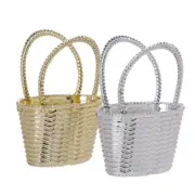 12 Pieces Christmas Cookie Box Plastic Basket with Handles for Pastries