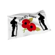 New 90x150cm Lest We Forget Australian New Zealand Flag ANZAC Rememberance Day