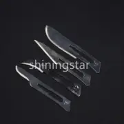 Dental Sterile Carbon Steel Surgical Scalpel Blade #10/#11/#12/#15 + Handle #3