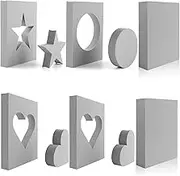6pcs/Set Star Circle Cut Stamping Foam to Create Reverse Stamped Background Blending Foam Bolcks for Scrapbooking Paper Crafting Reusable Moldable Dry Foam Stamp Pad Cut&Dry Foam Stamping Foam Block