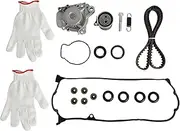 Timing Belt Kit with Water Pump for 2001-2005 Honda Civic 1.7L L4 Engine - Replaces OEM TCK312 & WP4034, Fits All Trims (DX/LX/EX/HX)