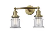 Innovations Lighting 208 Small Canton Small Canton 2 Light 17"W - Brass