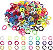 500Pcs Baby Hair Ties, BetterJonny Elastic Hair Rubber Bands24 Colors Candy Cotton Seamless Hair Ties Soft Ponytail Holder Multicolor Small Hair Accessories for Kids, Newborn Girls, Toddler