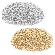 1200pcs Flat Round Disc Rondelle Spacer Beads CCB Spacer 6mm Gold and Silver