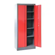 Stratco Red 2 Door Standing Cabinet Storage Locker for Shed Garage