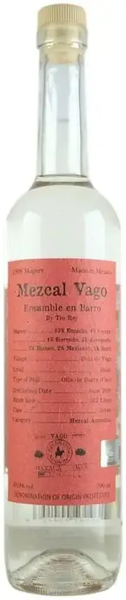 Mezcal Vago Ensamble En Barro Mezcal 700ml