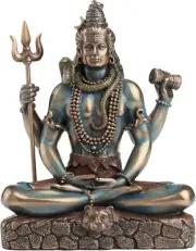 Veronese Design Lord Shiva in Lotus Pose Statue Sculpture - Hindu God