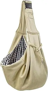 Pet Sling Carrier - Khaki Puppy Dog Carrier | Hands- Sling Cat Bag | Breathable Sling Cat Bag | Travel Safety Harness | Hand- Dog Sling Carrier for Carry Small Dogs and Cats