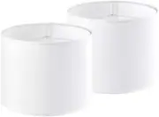 GOSO Set of 2 Mediun White Drum Lamp Shade for Table Lamps Floor Lamps-13 &#215;