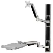 Up to 24" 10kg Wall Mount Monitor System & Keyboard Tray Cable Management VESA