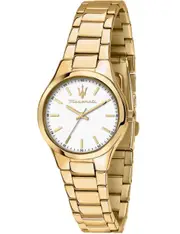 Maserati R8853151501 White Dial Gold Stainless Steel Womens Watch