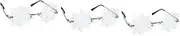 [OATIPHO] 2 Pairs Snowflake Sunglasses Irregular Sunglasses Party Glasses Party Supplies Personalized Sunglass Snowflake Party Sunglasses Frameless Xmas Sunglasses Stylish Eyeglasses Decor