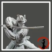Samurai On roof 1:9 Scale Model kits Unpainted Unassembly Military Figure DIY