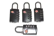 4 Black SKB 4 dial resettable combination TSA Case Luggage Travel Lock