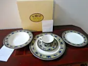 MIKASA INTAGLIO ARABELLA STONEWARE I PLACE SETTING 5 PIECE DINNER SET NEW IN BOX