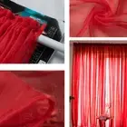 (Red 1x2m)Simple Style Polyester Window Voile Tulle Curtain Sheer Panels AU