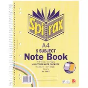 Spirax No. 596C A4 5 Subject Notebook 250 Page