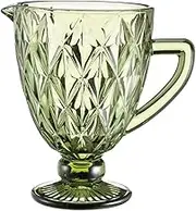 CONGARTENO Decorative Glass Ice Bucket European Style Ice Holder with Handles Lightweight Portable Design for Wine Juice and Beverages Elegant Transparent Finish for Parties and Gatherings