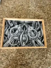 Prison Art cigarette skull rolling tray - perfect