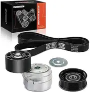 Engine Serpentine Belt Drive Kit Compatible with Kenworth T800 2011, W900 2011 & Peterbilt 320 2012-2013, 365 2012, 367 2014, 384 2013-8.9L 11.9L 14.9L