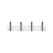 MODE 4 Black Hooks on White Board Hat & Coat Rack