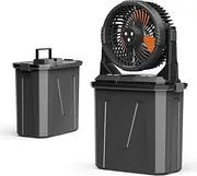 CINGALOOK Portable Misting Fan with 9L Tank & 20,000mAh Battery - 3-Speed Outdoor Cooling for Patio, Camping, Golf Cart - 8H Mist, Lightweight 3.7lbs