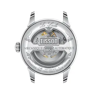 【TISSOT 天梭 官方授權】LE LOCLE 力洛克系列 鏤空機械腕錶 母親節 禮物(T0064071603301)