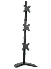 Triple Vertical LCD Monitor Height Adjustable Desk Mount Stand Freestanding