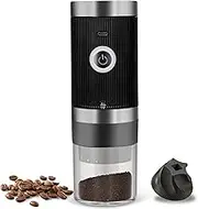 Cactus and Cubby Coffee Grinder Electric. Burr Coffee Bean Grinder. Adjustable Grind Settings. Easy to Use and Clean. Rechargeable Battery. Portable. Ships with USB Cable + Cleaning Brush.