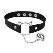 Gothic Jewelry Goth PU Leather Choker Necklace for Cat for Head Link Punk Collar