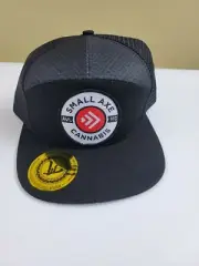 New Small AXE Asheville NC Cannabis Black/grey Hat W.O.S.C.