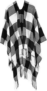 [WOFASHPURET] Slit Shawl Women Ladies Cardigan Open Front Blanket Open Front Wrapper Dress Sweater Dress Shawl Ladies Scarves Ladies Sweaters Pañuelos Para Mujer Scarf Red Imitation Cashmere