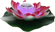 Cabilock 1pc Solar Lotus Lamp Wedding Ceremony Decorations Candle Wedding Decorations for Ceremony Solar Floating Pool Lights Led Lily Light Toy Bathtub Water Lily Fish Tank Solar Panel Red