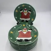 Festive Green Santa salad plate by Gibson Designs