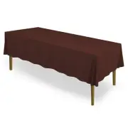 10 Pack 60" x 126" Rectangular Polyester Fabric Tablecloths - Chocolate