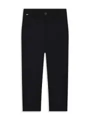 BOSS Ceremony Wool-Blend Pants Boys' 12 Black Side Pockets Button Zip Closure