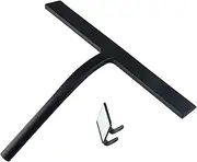 DEDGE Shower Squeegee for Shower Doors with 1 Hooks All-Purpose Glass Squeegee for Bathroom, Shower Doors, Car Windows,Black 11 Inches