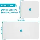 4Pcs Diatomite Coasters 2 Sizes Water Absorbent Diatomite Cup Pad QAXow