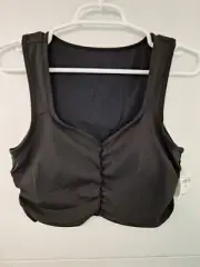 Gap Medium black GapFit PowerMove Ruched Sports Bra NWT $39.99