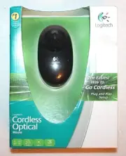 Logitech Black/Dark Gray Cordless Optical Mouse for PC & Mac