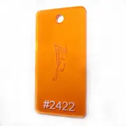 (1) ORANGE #2422 12"x12"x1/8" Transparent Acrylic Sheet Plastic Plexiglass