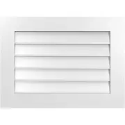 Ekena Millwork Gable Vent 30" x 22" Weather Resistant Paintable PVC in White