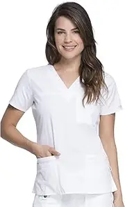 [Dickies] Women's Youtility Jr. Fit V-Neck Scrub Top