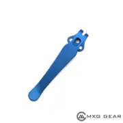 (Blue) Titanium Low Rider Pocket Clip Made for Benchmade 710 Griptilian Barrage