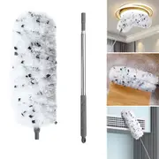 BOOMJOY Microfiber Feather Duster with Extendable Pole Telescoping Bendable Head Duster for Cleaning
